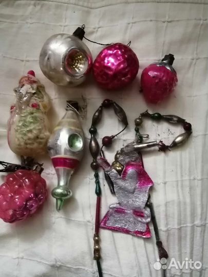 Елочные игрушки СССР на прищепке