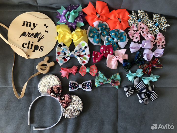 Бантики-заколки для волос