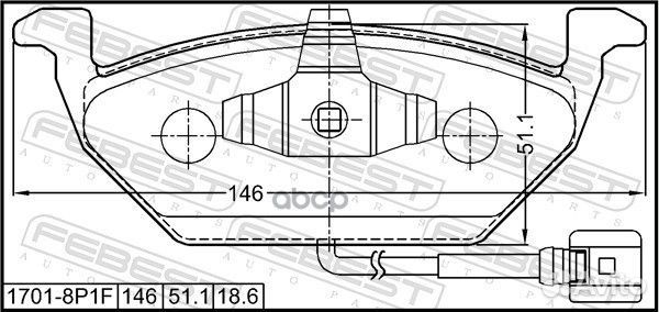 Колодки дисковые передние с датчиком VW