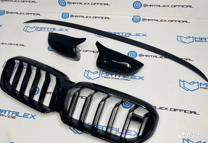 Решетка радиатора BMW G30 Накладки зеркал Сабля