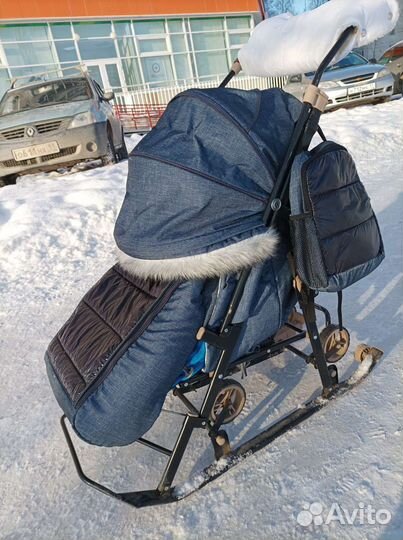 Детские санки коляска