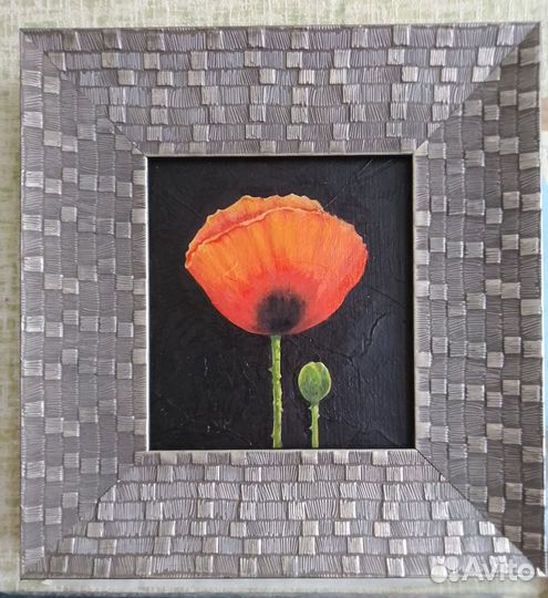 Картина маслом на холсте с золочением 