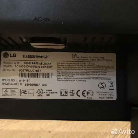 Монитор LG 19