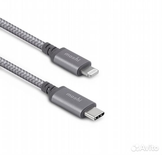 Кабель Lightning to USB-C 25 см Moshi кевлар