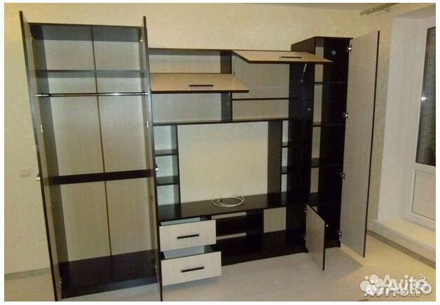 Стенка Марта 11 Венге + Дуб беленый