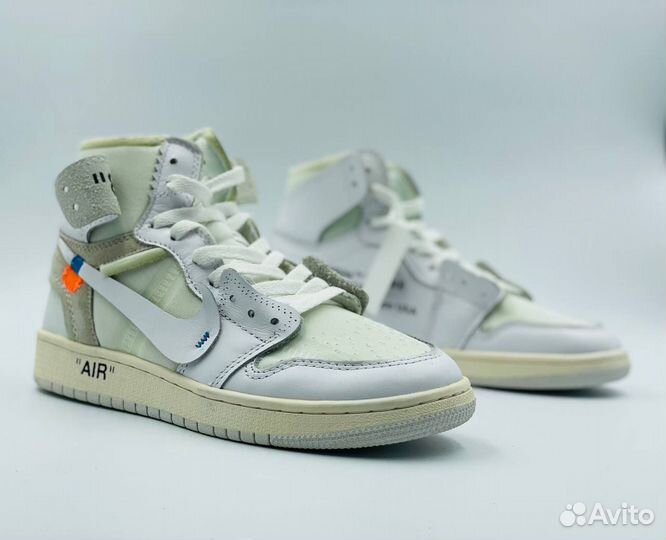 Кеды Nike Air Jordan 1 Retro High Off-white White