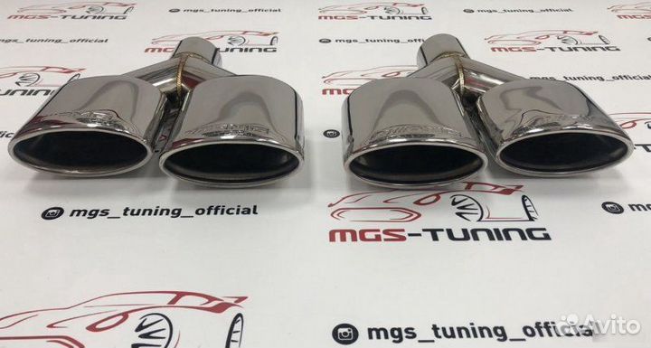 Насадки на выхлоп стиль C63 C-Class W204 AMG