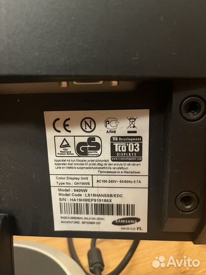 Монитор samsung 940 nw
