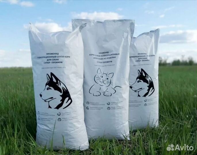 Корм супер премиум для собак и кошек Променад