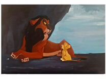 Картина маслом Король лев "Симба"