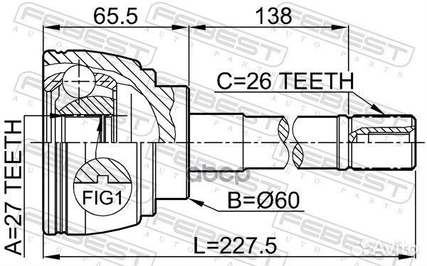 ШРУС внешний toyota hiace 89-06 0110-014 0110-014