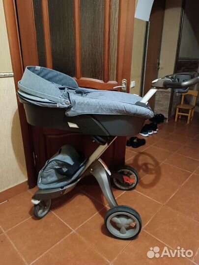 Коляска Dsland - Stokke 2В1 V8 цвет серый джинс