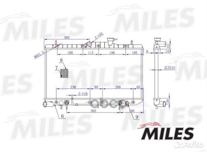 Радиатор hyundai accent 1.5/1.6 00- acrm066 Miles