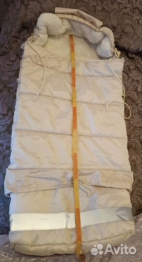 Зимний конверт в коляску на овчине