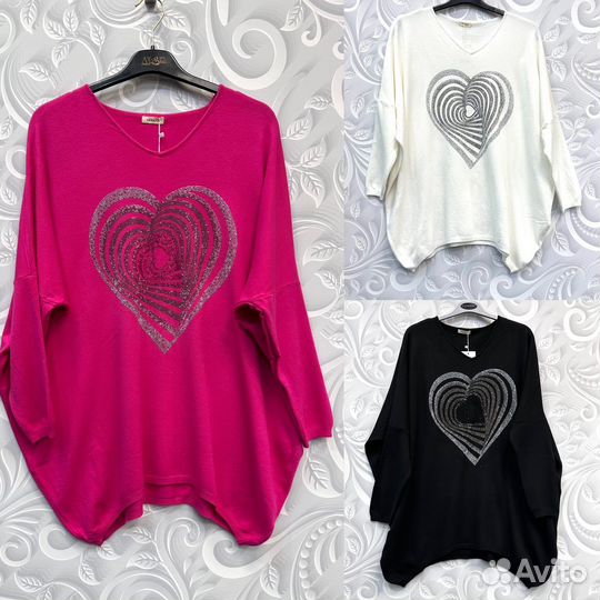 Джемпер фуксия вискоза р.56-62