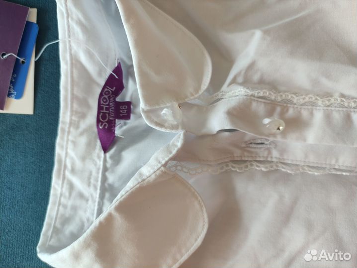 Школьная рубашка / блузка белая на 134-140 новая
