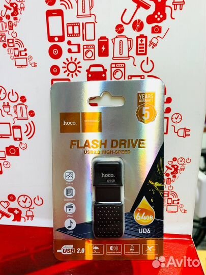 USB-флеш память на пк ноутбук на 64 гб к4