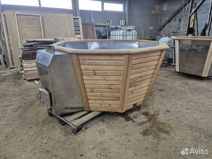 Банный чан купель с печью