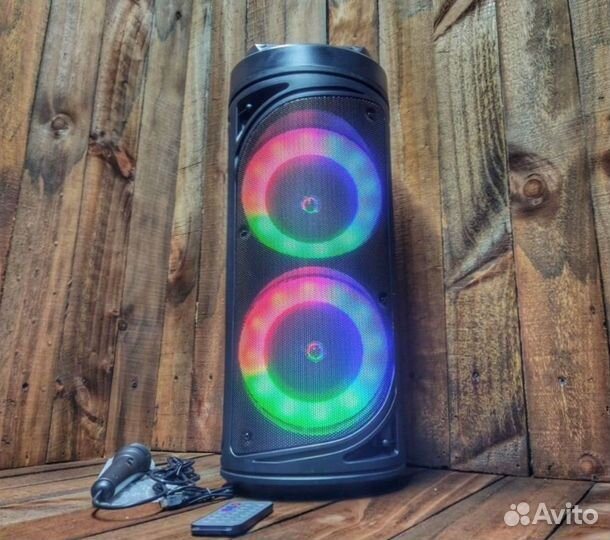 Колонка BT блютуз usb fm радио aux караоке