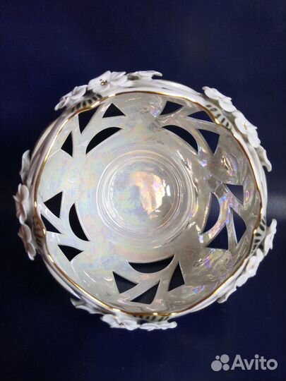 Ваза конфетница фарфор ручная работа В. Еременко