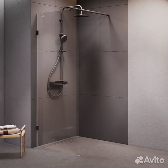 Душевая перегородка Am.Pm X-Joy (100 см) чёрный