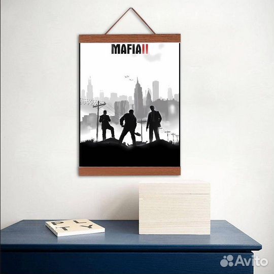 Постер Mafia 2 в магнитной рамке (50х70)