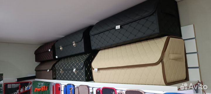 Бокс в багажник авто красный органайзер сумка 50см