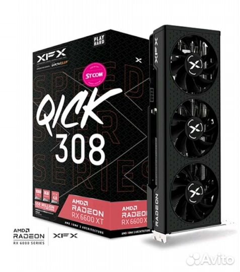 Видеокарта XFX RX 6600XT qick 308 black D6 8GB