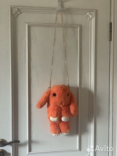 Сумка рюкзак кролик мягкий