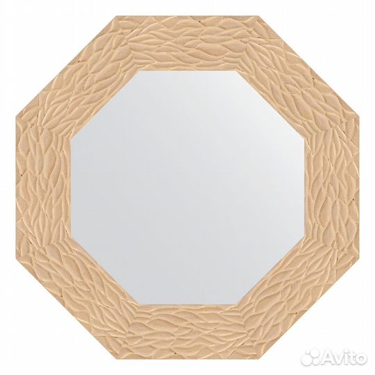 Зеркало Evoform Octagon BY 3796 57x57 золотые дюны