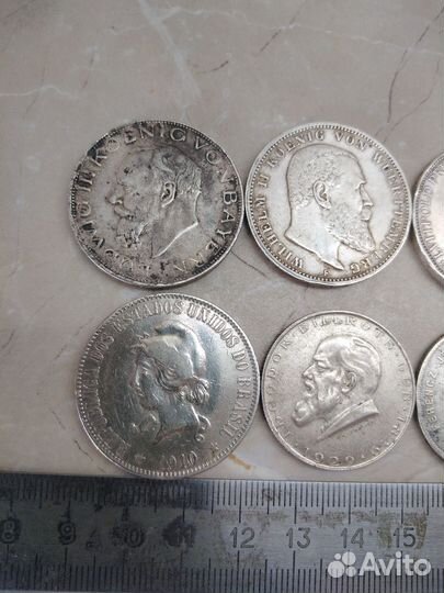 Монеты мира 1896-1914г. Серебро. Оригиналы
