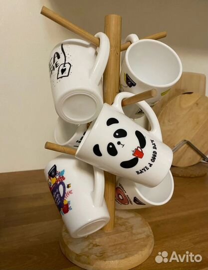 Новые, кружки с весёлыми принтами 6 шт