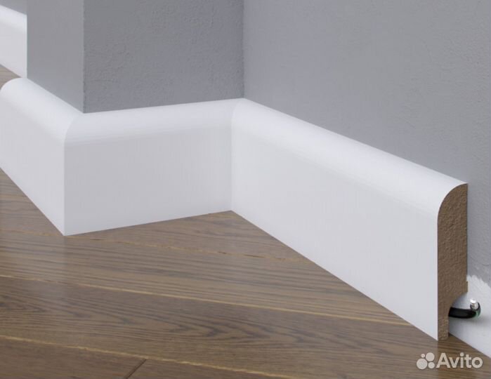 Плинтус из мдф белый 2,4 м