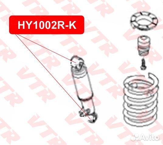 Ремкомплект сайлентблоков амортизатора задней
