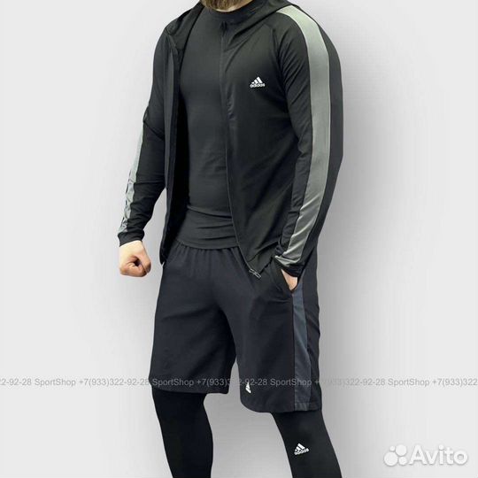 Рашгард мужской комплект 5в1 Adidas M L
