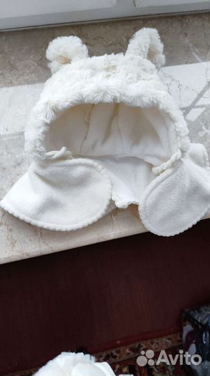 Шапочка для новорожденного теплая