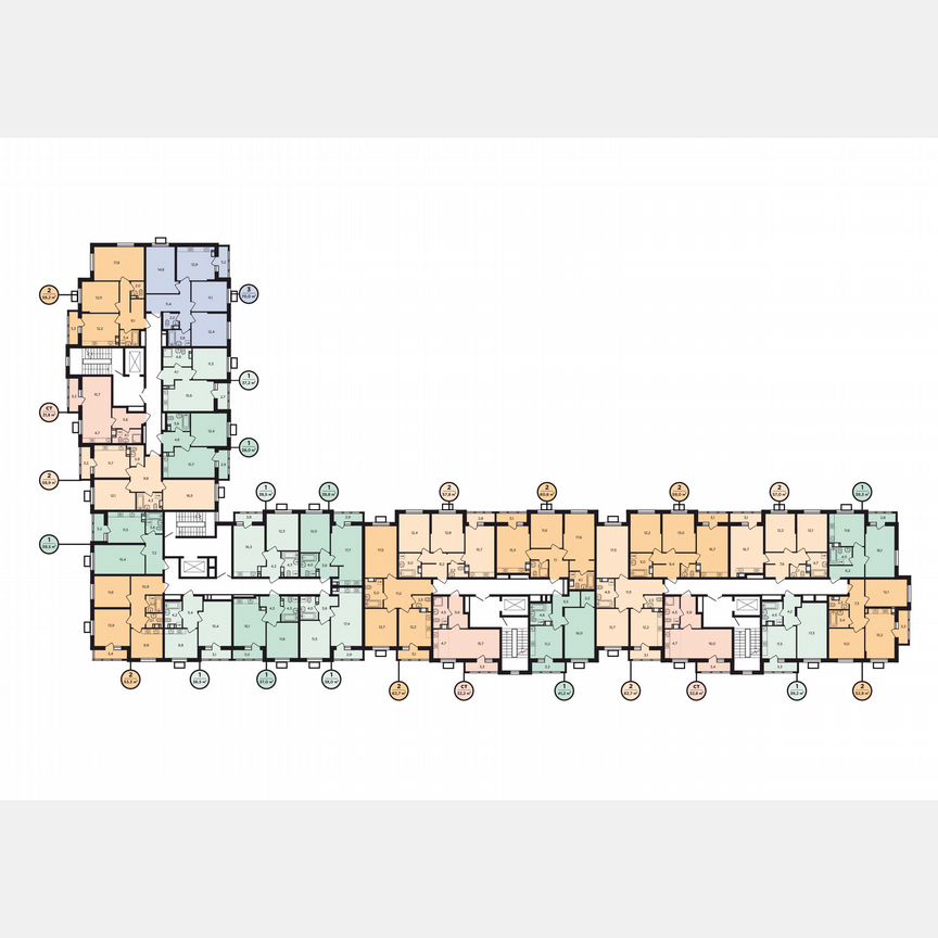 2-к. квартира, 60,9 м², 8/9 эт.