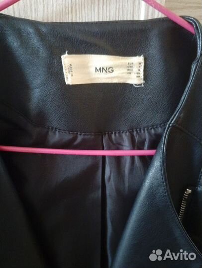 Кожаная куртка косуха mango