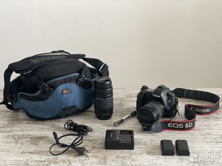 Фотоаппарат Canon 6D Canon 75-300mm Samyang 85mm