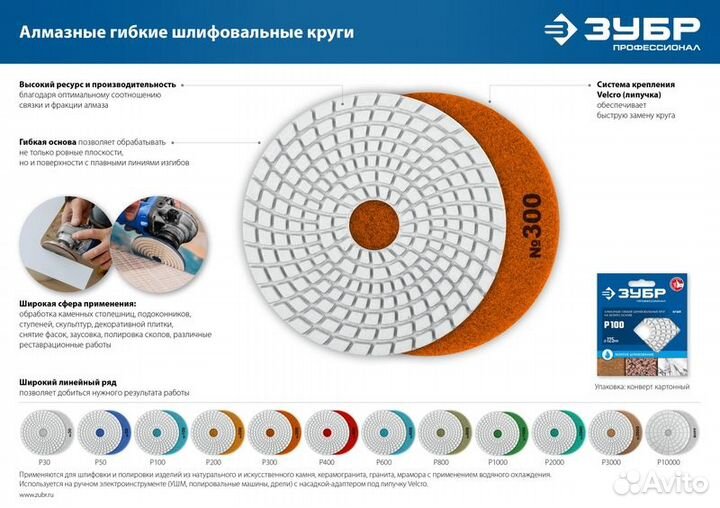 29868-1000 зубр агшк 100 мм, №100, сухое шлифовани