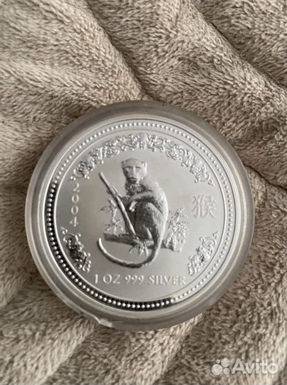 Монета 1 доллар австралия обезьяна 2004