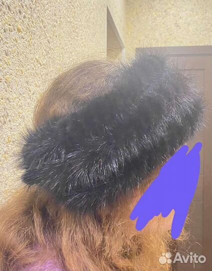 Повязка на голову норковая