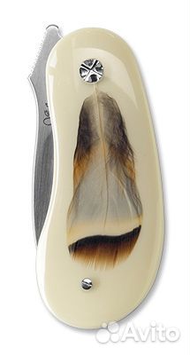 Уникальный карманный нож Orvis Feather Inlay Knife