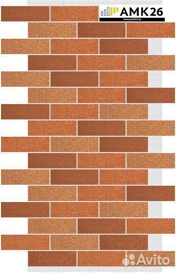 Гибкий кирпич, декоративное покрытие амк, микс 500