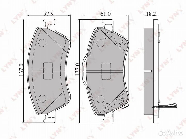 Колодки тормозные дисковые перед