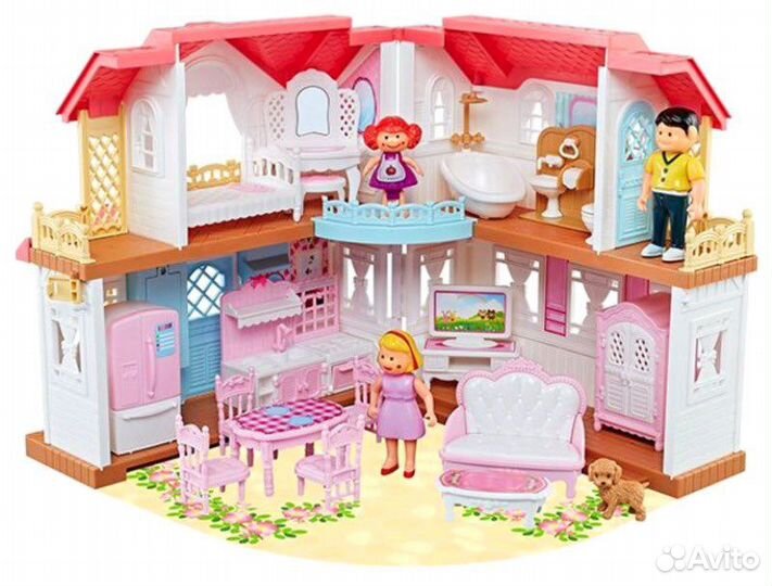 Кукольный домик для кукол с мебелью Новый