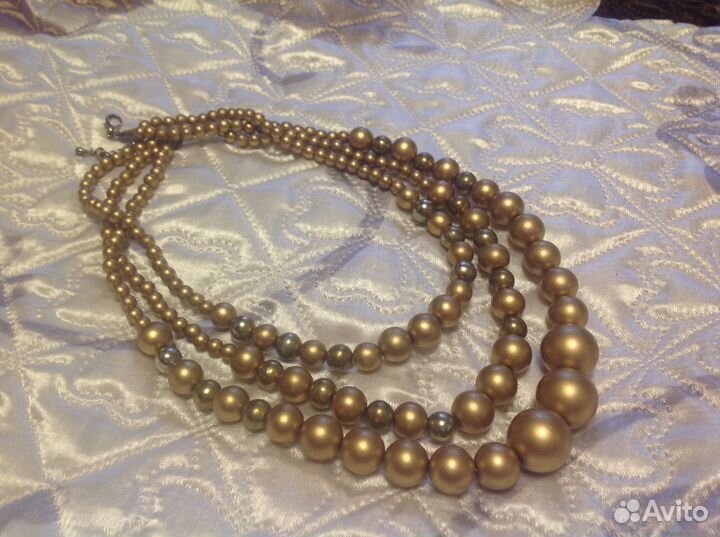 Очень красивые новые бусы и серьги с лабрадором