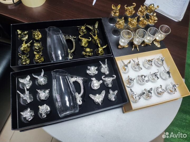 Подарочный набор рюмки перевертыши с графином