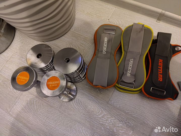 Гантели наборные Torneo 2-10 кг + утяжелители