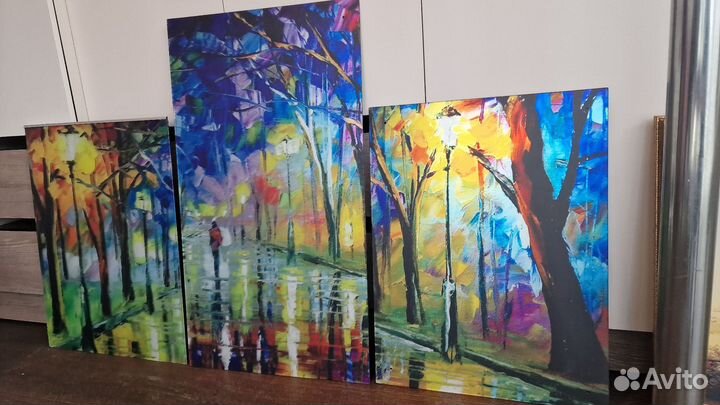 Зеркальное панно из трех картин